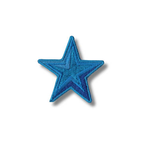 Embroidered Die Cut Blue Star Patch