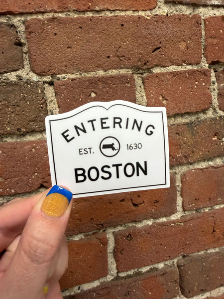 Entering Boston Sticker