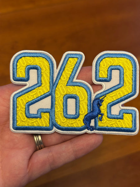 Boston 26.2 Die-Cut Marathon Milestone Patch