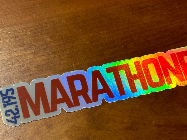 42.195 Marathoner Holographic Sticker
