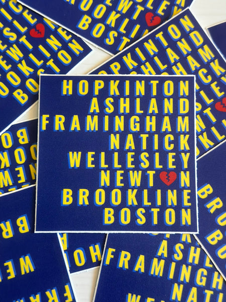 Route to Boston Sticker