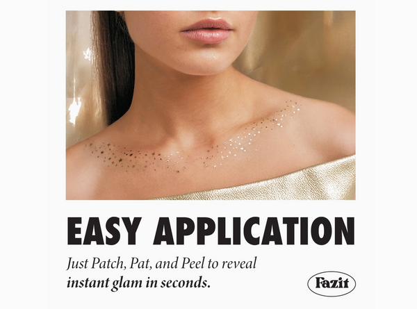 Fazit Makeup Patches for Decolletage | Race Day Glitter Temporary Tattoos