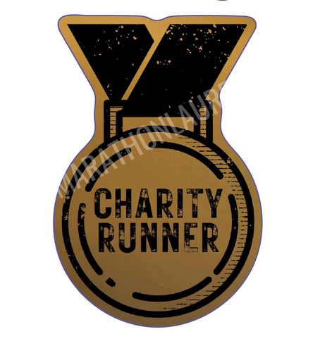 Charity Runner Gold Metallic Sticker