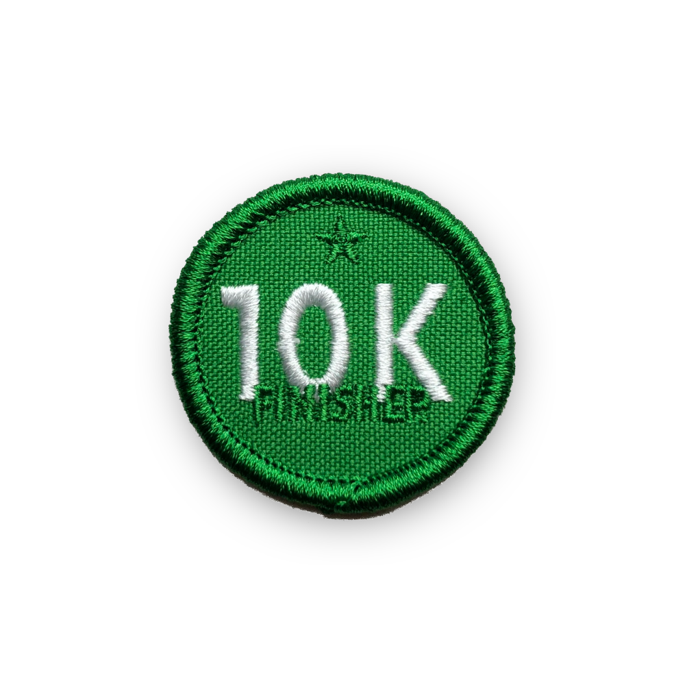 10K Finisher (6.2 miles) Merit Badge Patch for Runners