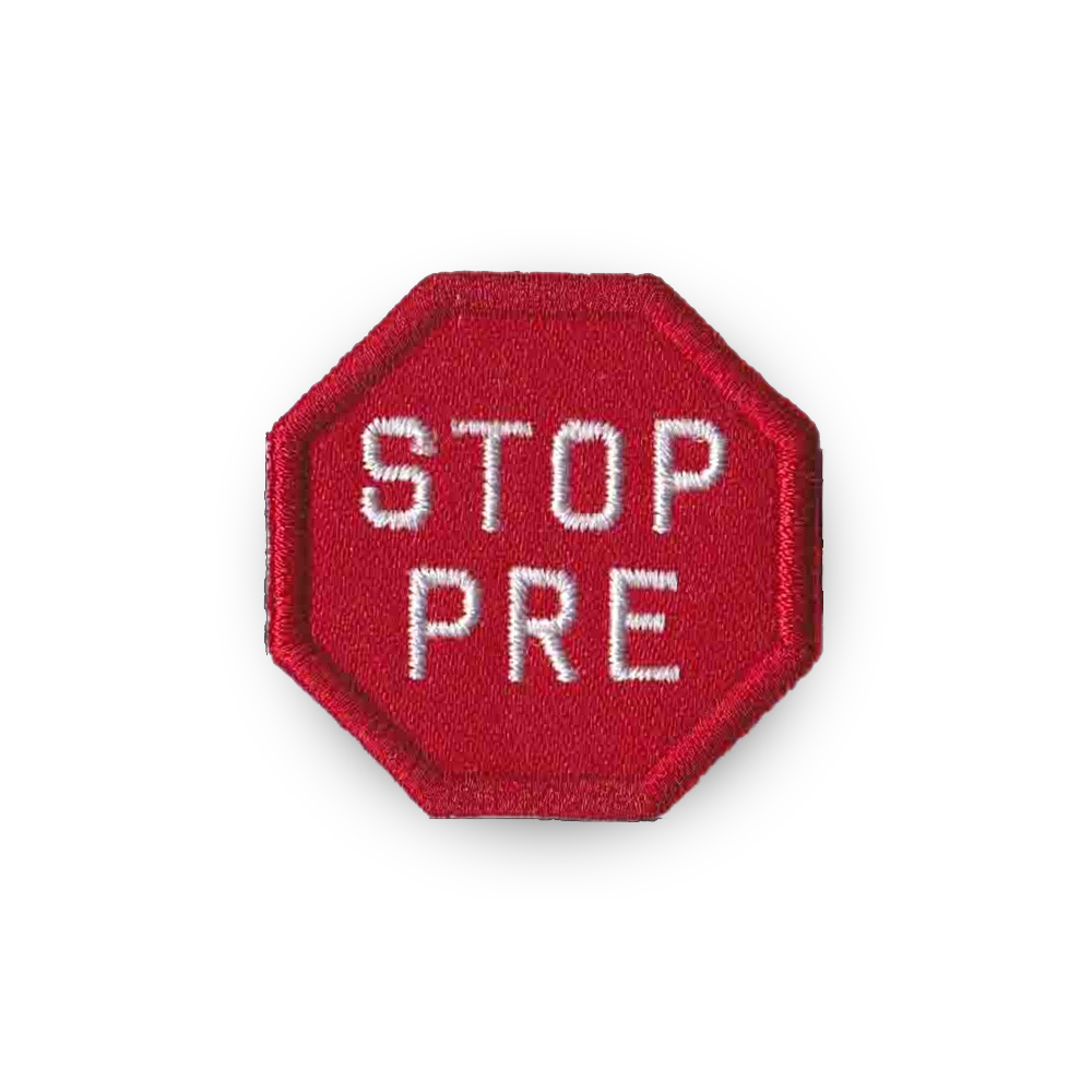 STOP PRE Merit Badge Patch for Runners