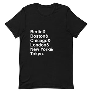 World Major Marathons List Unisex Tee Shirt