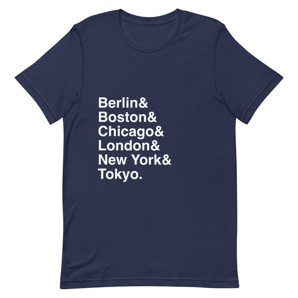 World Major Marathons List Unisex Tee Shirt